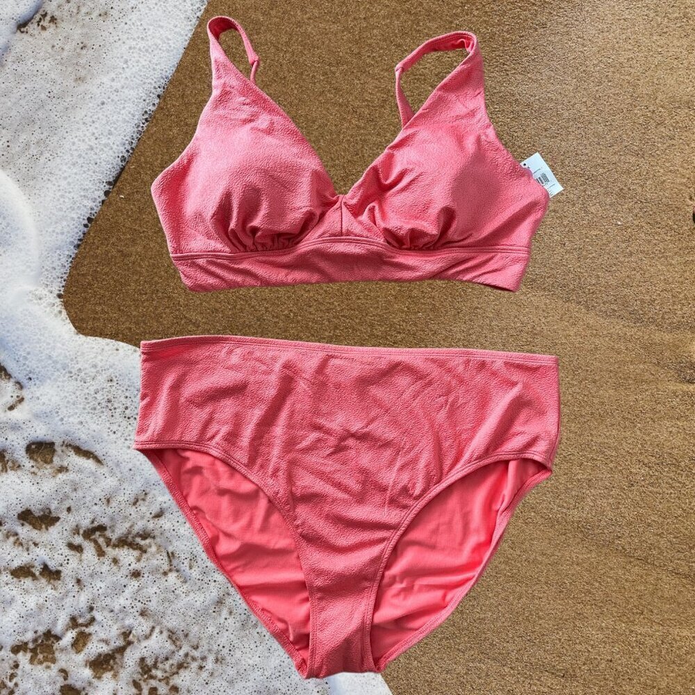NWT George Plus 2-Piece Bikini in Coral - Size XXL/2X